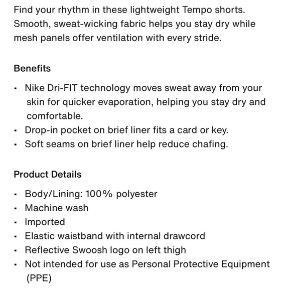 Nike Women’s Dri-Fit Running Shorts - Picture 5 of 5